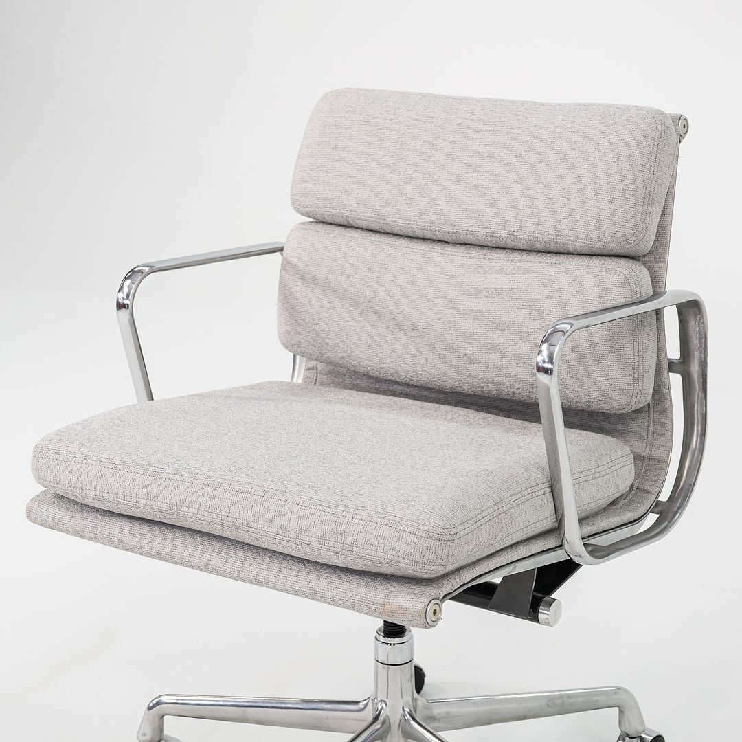 SOLD 2010s Soft Pad Management Desk Chair, EA435 by Ray and Charles Eames for Herman Miller in Grey Fabric