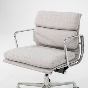 SOLD 2010s Soft Pad Management Desk Chair, EA435 by Ray and Charles Eames for Herman Miller in Grey Fabric