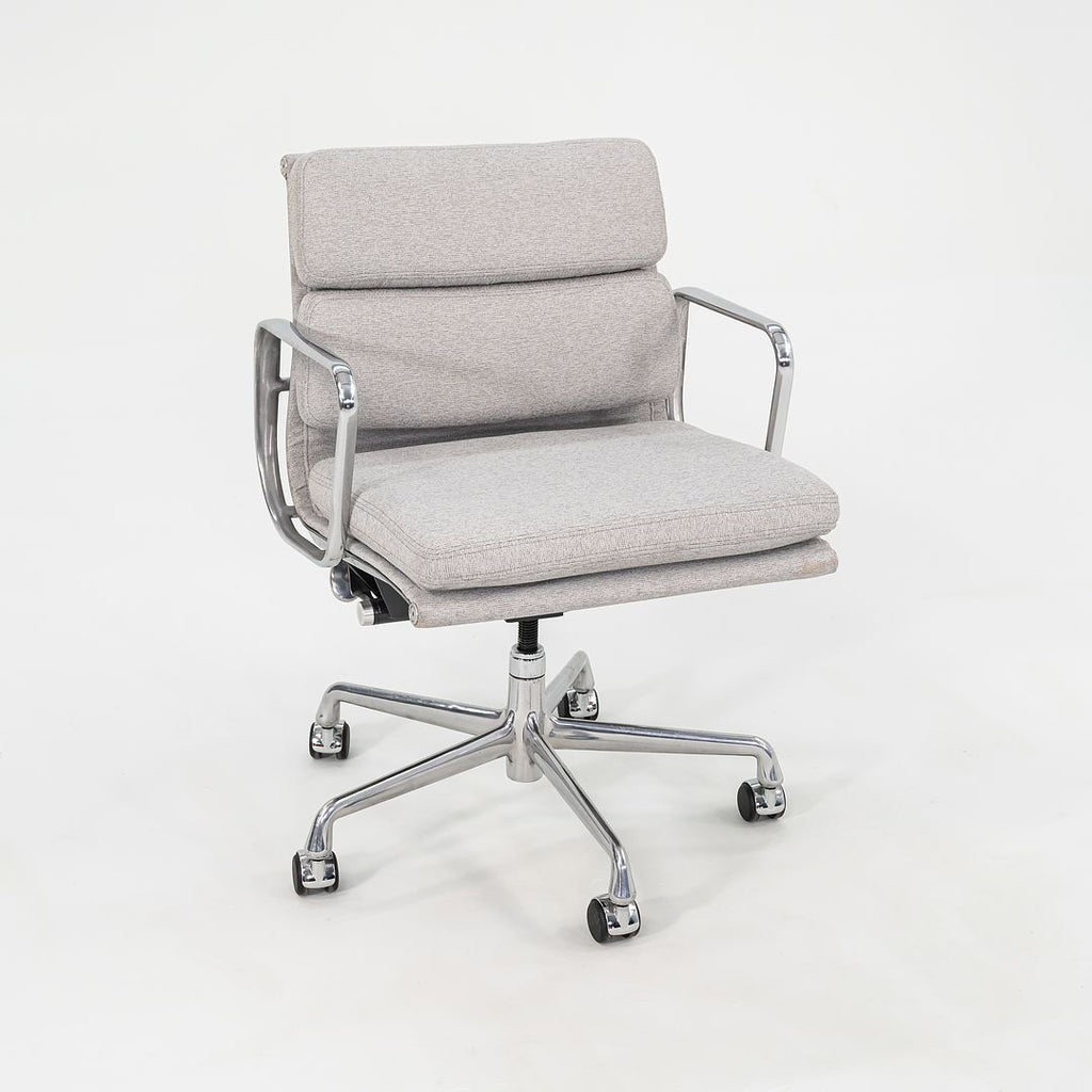 SOLD 2010s Soft Pad Management Desk Chair, EA435 by Ray and Charles Eames for Herman Miller in Grey Fabric