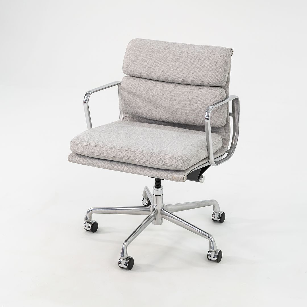 SOLD 2010s Soft Pad Management Desk Chair, EA435 by Ray and Charles Eames for Herman Miller in Grey Fabric