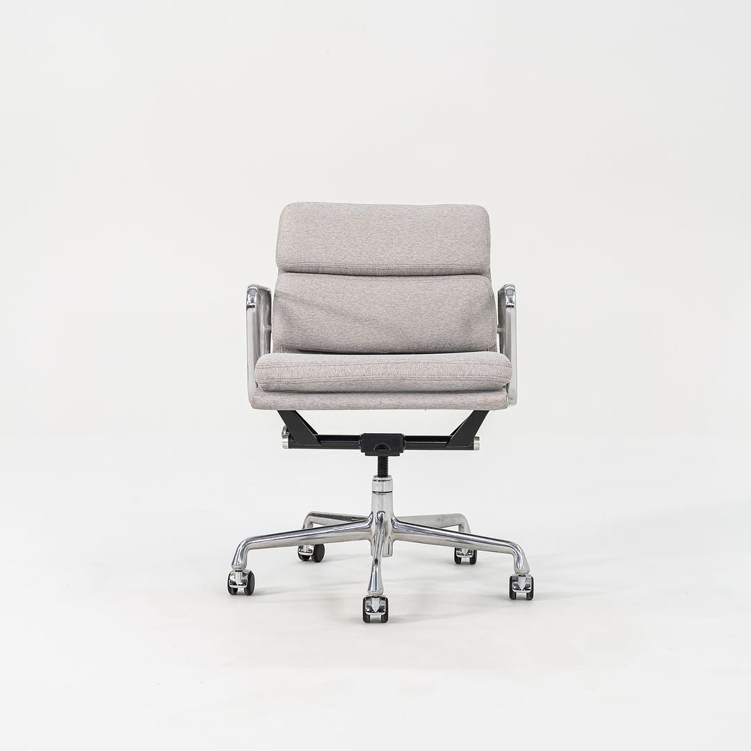SOLD 2010s Soft Pad Management Desk Chair, EA435 by Ray and Charles Eames for Herman Miller in Grey Fabric