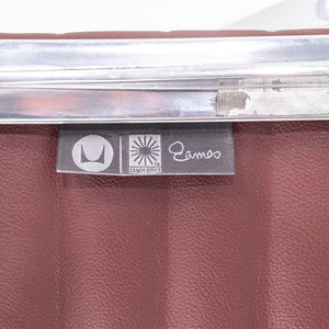 SOLD 2010s Eames Aluminum Group Management Desk Chair by Ray and Charles Eames for Herman Miller in Burgundy Leather