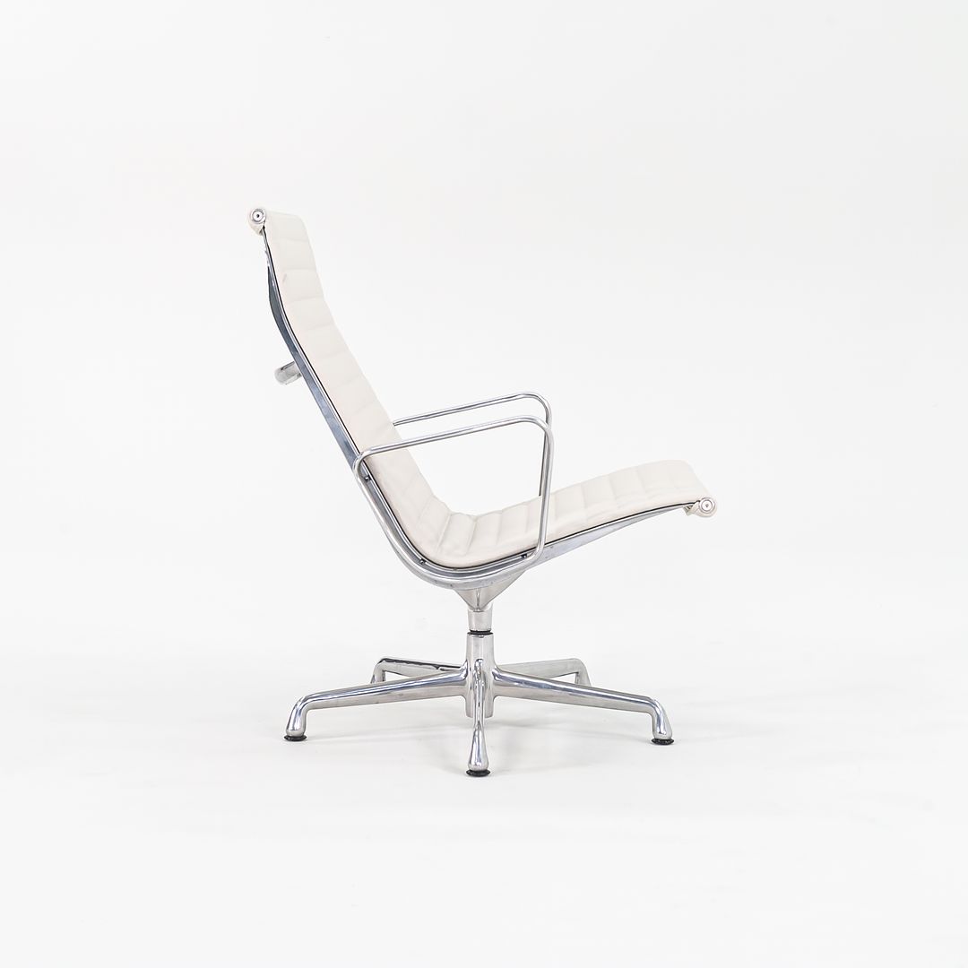 SOLD 2010s Eames Aluminum Group Lounge Chair, Model EA333 by Ray and Charles Eames for Herman Miller in White Leather