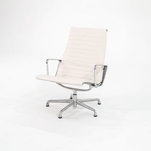 2010s Eames Aluminum Group Lounge Chair, Model EA333 by Ray and Charles Eames for Herman Miller in White Leather