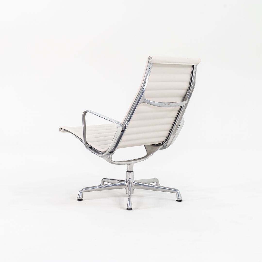 2010s Eames Aluminum Group Lounge Chair, Model EA333 by Ray and Charles Eames for Herman Miller in White Leather