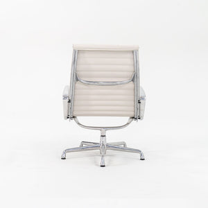 2010s Eames Aluminum Group Lounge Chair, Model EA333 by Ray and Charles Eames for Herman Miller in White Leather