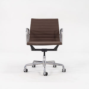 2010s Eames Aluminum Group Management Desk Chair by Ray and Charles Eames for Herman Miller in Brown Fabric