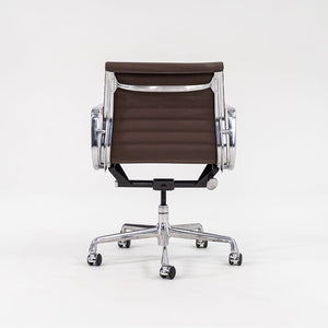 2010s Eames Aluminum Group Management Desk Chair by Ray and Charles Eames for Herman Miller in Brown Fabric