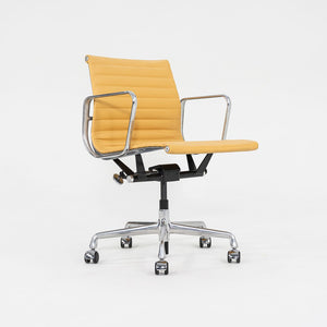 2010s Herman Miller Eames Aluminum Group Management Desk Chair Caramel Leather