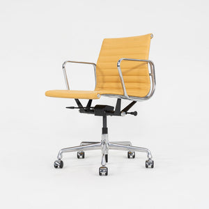 2010s Herman Miller Eames Aluminum Group Management Desk Chair Caramel Leather