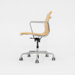 2010s Herman Miller Eames Aluminum Group Management Desk Chair Caramel Leather