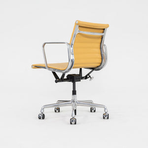 2010s Herman Miller Eames Aluminum Group Management Desk Chair Caramel Leather