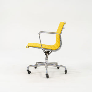 2010s Eames Aluminum Group Management Chair by Ray and Charles Eames for Herman Miller in Yellow Fabric