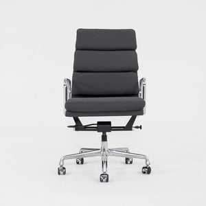 2010s Herman Miller Eames Soft Pad Executive Desk Chair Grey Vinyl Upholstery