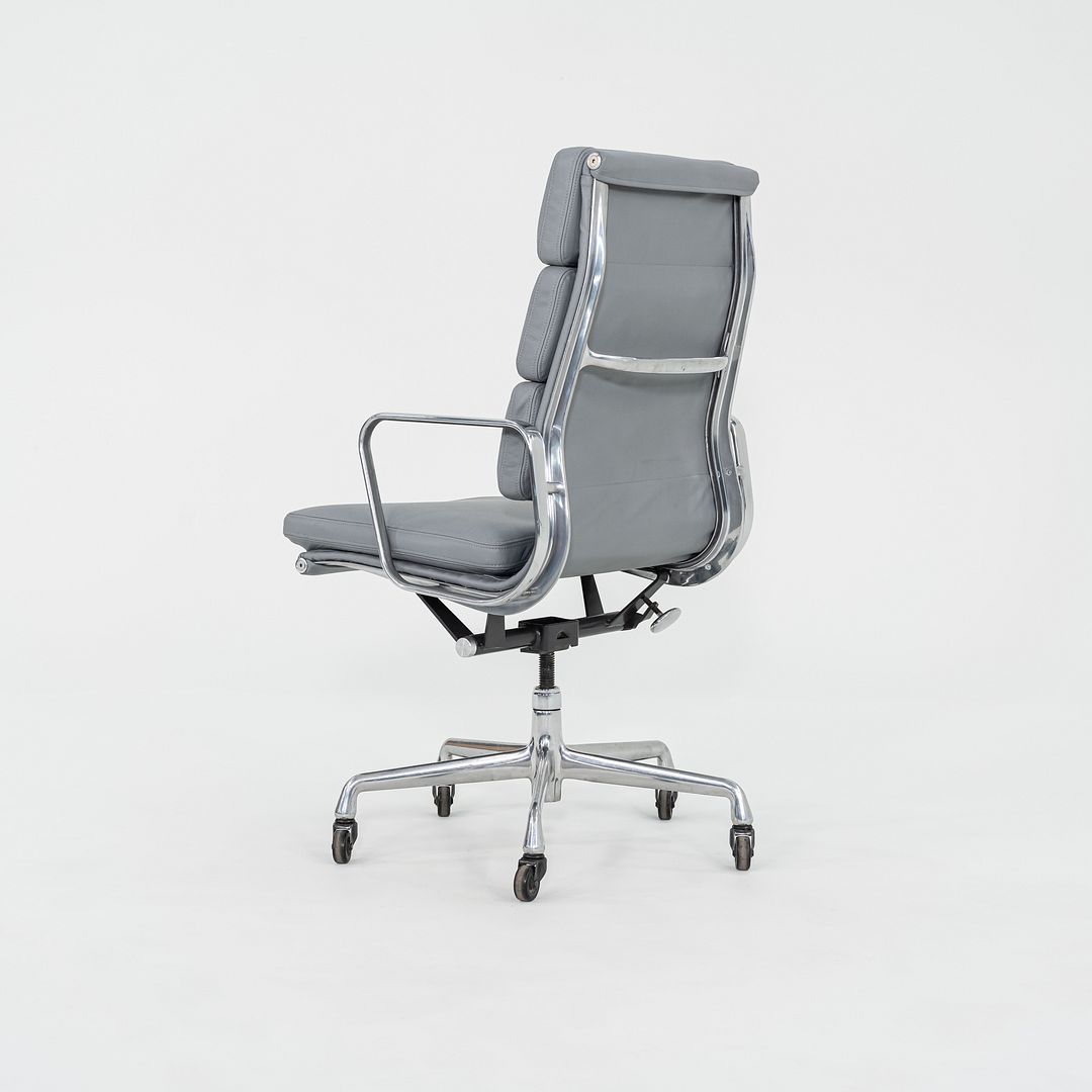 2020s Herman Miller Eames Soft Pad Executive Desk Chair in Light Grey Leather
