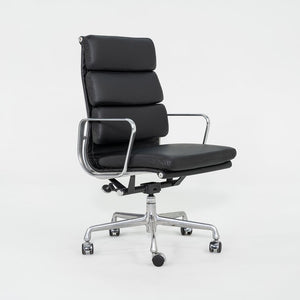 SOLD 2010s Herman Miller Eames Soft Pad Executive Desk Chair in Black Leather