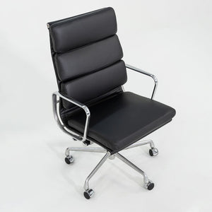 SOLD 2010s Herman Miller Eames Soft Pad Executive Desk Chair in Black Leather