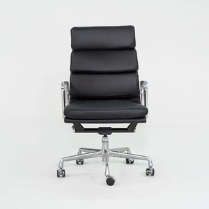 SOLD 2010s Herman Miller Eames Soft Pad Executive Desk Chair in Black Leather
