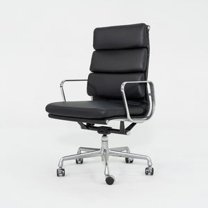 SOLD 2010s Herman Miller Eames Soft Pad Executive Desk Chair in Black Leather