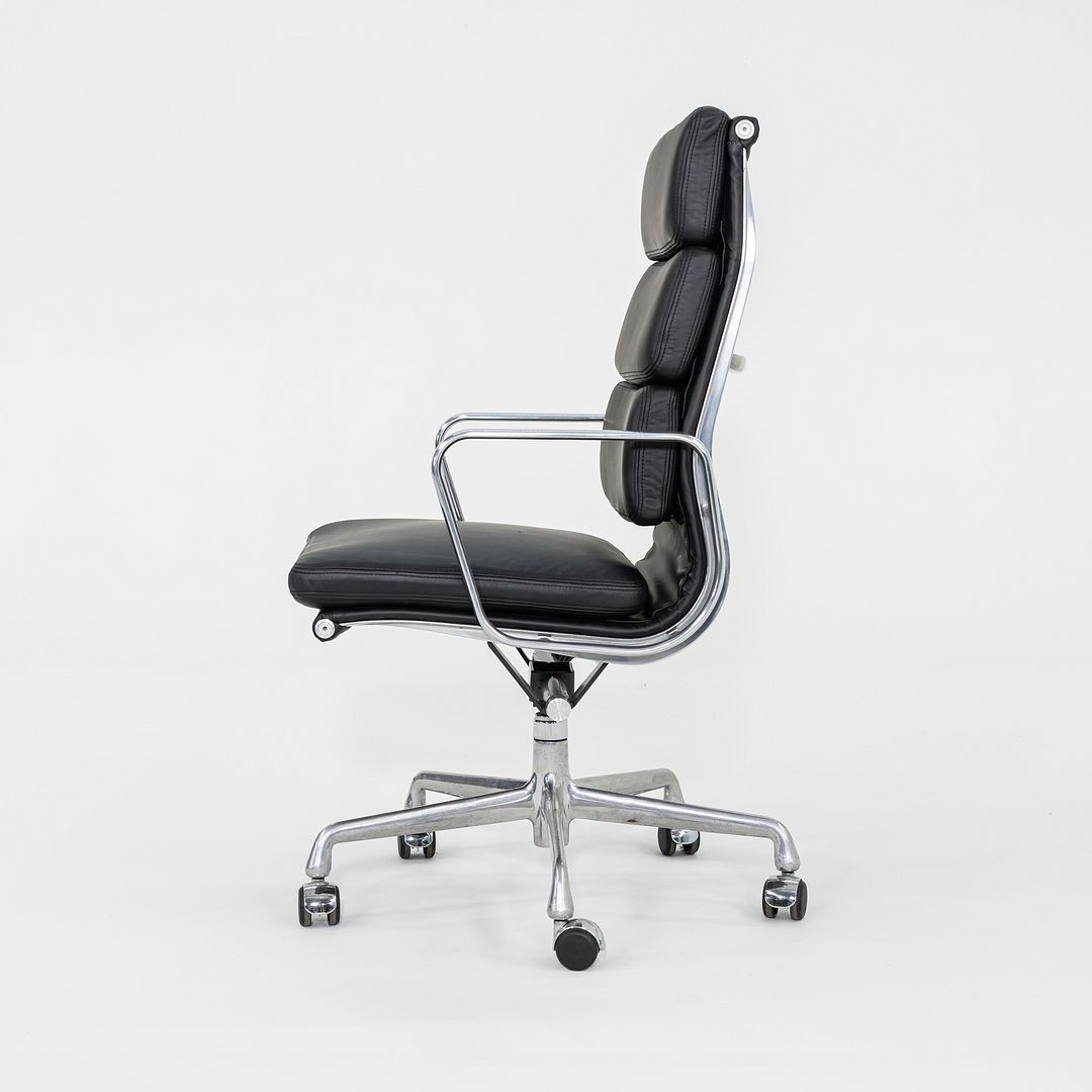 SOLD 2010s Herman Miller Eames Soft Pad Executive Desk Chair in Black Leather