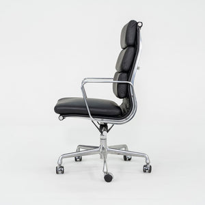 SOLD 2010s Herman Miller Eames Soft Pad Executive Desk Chair in Black Leather