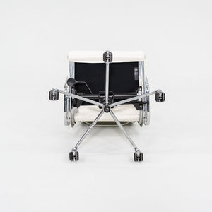 2010s Herman Miller Eames Soft Pad Executive Desk Chair Ivory Leather Upholstery