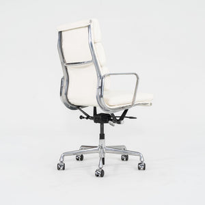 2010s Herman Miller Eames Soft Pad Executive Desk Chair Ivory Leather Upholstery