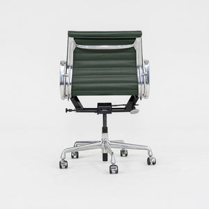 SOLD 2010s Herman Miller Eames Aluminum Group Management Desk Chair in Green Leather