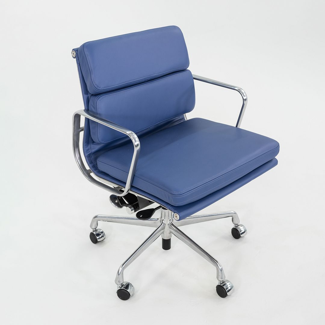 2010s Herman Miller Eames Soft Pad Management Desk Chair with Blue Upholstery
