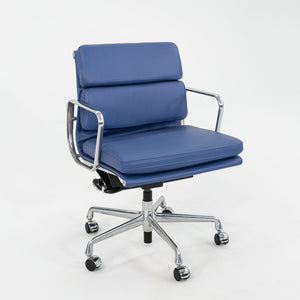 2010s Herman Miller Eames Soft Pad Management Desk Chair with Blue Upholstery