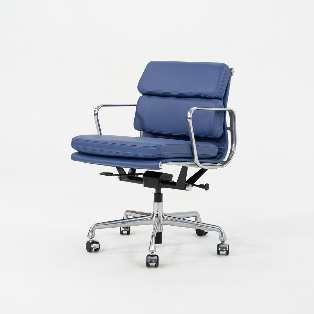 2010s Herman Miller Eames Soft Pad Management Desk Chair with Blue Upholstery