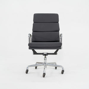 2010s Herman Miller Eames Executive Soft Pad Desk Chair in Grey Vinyl Upholstery