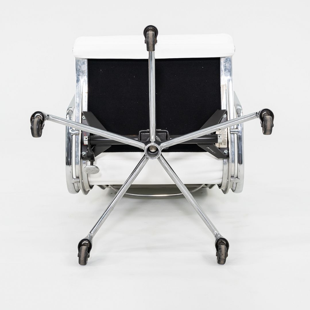 2010s Herman Miller Eames Executive Soft Pad Desk Chair White Leather Upholstery