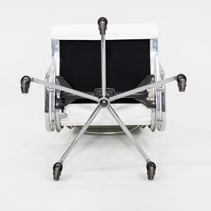 2010s Herman Miller Eames Executive Soft Pad Desk Chair White Leather Upholstery