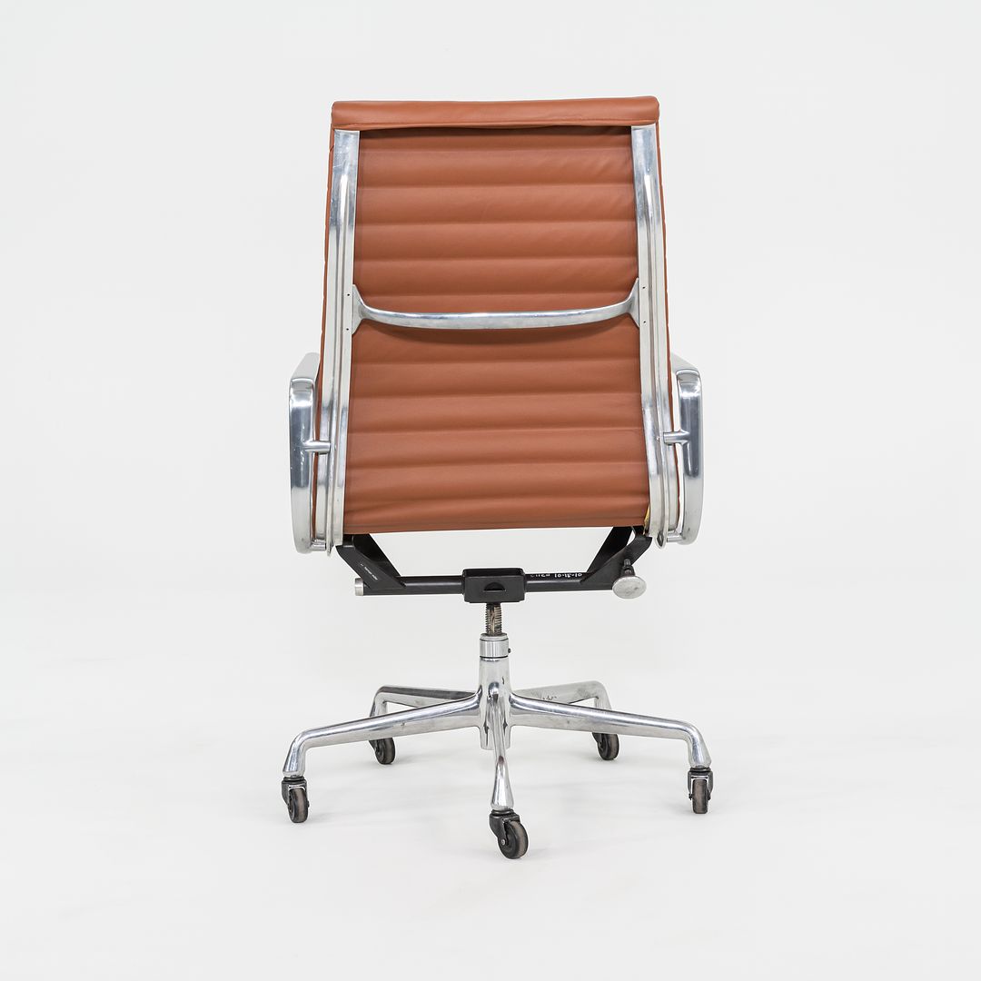 SOLD 2010s Herman Miller Eames Aluminum Group Executive Desk Chair in Cognac Leather