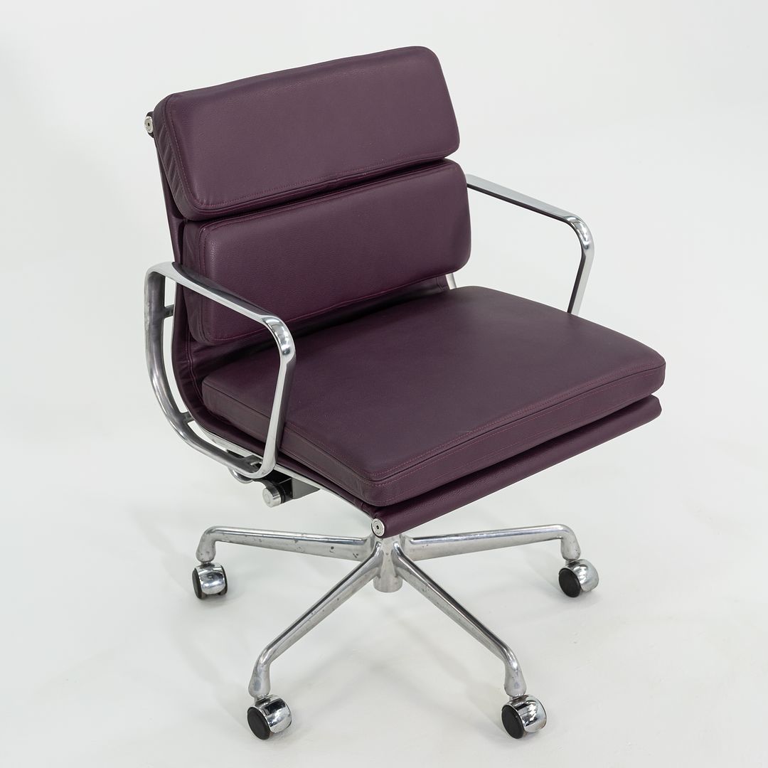 SOLD 2010s Herman Miller Eames Soft Pad Management Desk Chair in Purple Leather