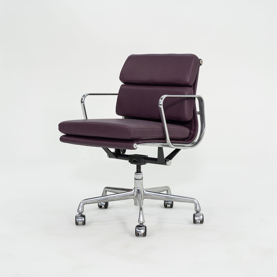 SOLD 2010s Herman Miller Eames Soft Pad Management Desk Chair in Purple Leather