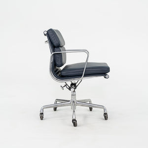 SOLD 2010s Herman Miller Eames Soft Pad Management Desk Chair in Navy Blue Leather