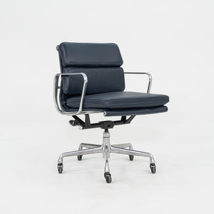 SOLD 2010s Herman Miller Eames Soft Pad Management Desk Chair in Navy Blue Leather
