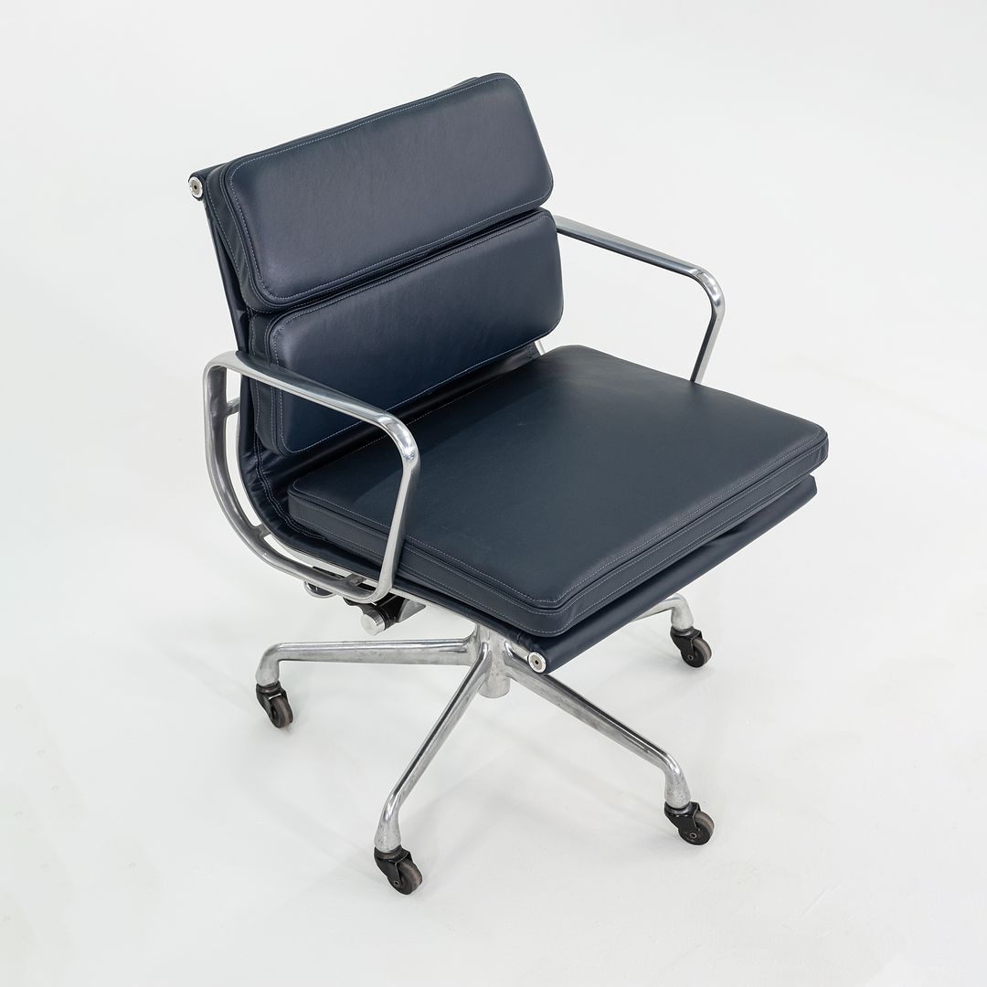 SOLD 2010s Herman Miller Eames Soft Pad Management Desk Chair in Navy Blue Leather