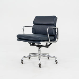 SOLD 2010s Herman Miller Eames Soft Pad Management Desk Chair in Navy Blue Leather