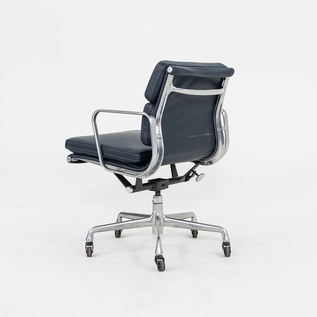 SOLD 2010s Herman Miller Eames Soft Pad Management Desk Chair in Navy Blue Leather