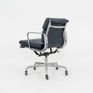SOLD 2010s Herman Miller Eames Soft Pad Management Desk Chair in Navy Blue Leather