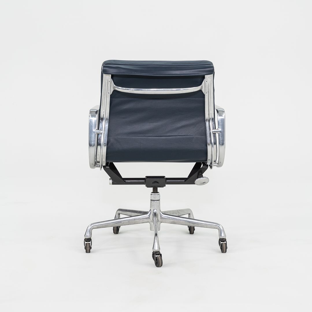 SOLD 2010s Herman Miller Eames Soft Pad Management Desk Chair in Navy Blue Leather
