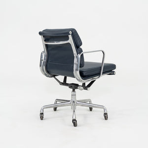 SOLD 2010s Herman Miller Eames Soft Pad Management Desk Chair in Navy Blue Leather