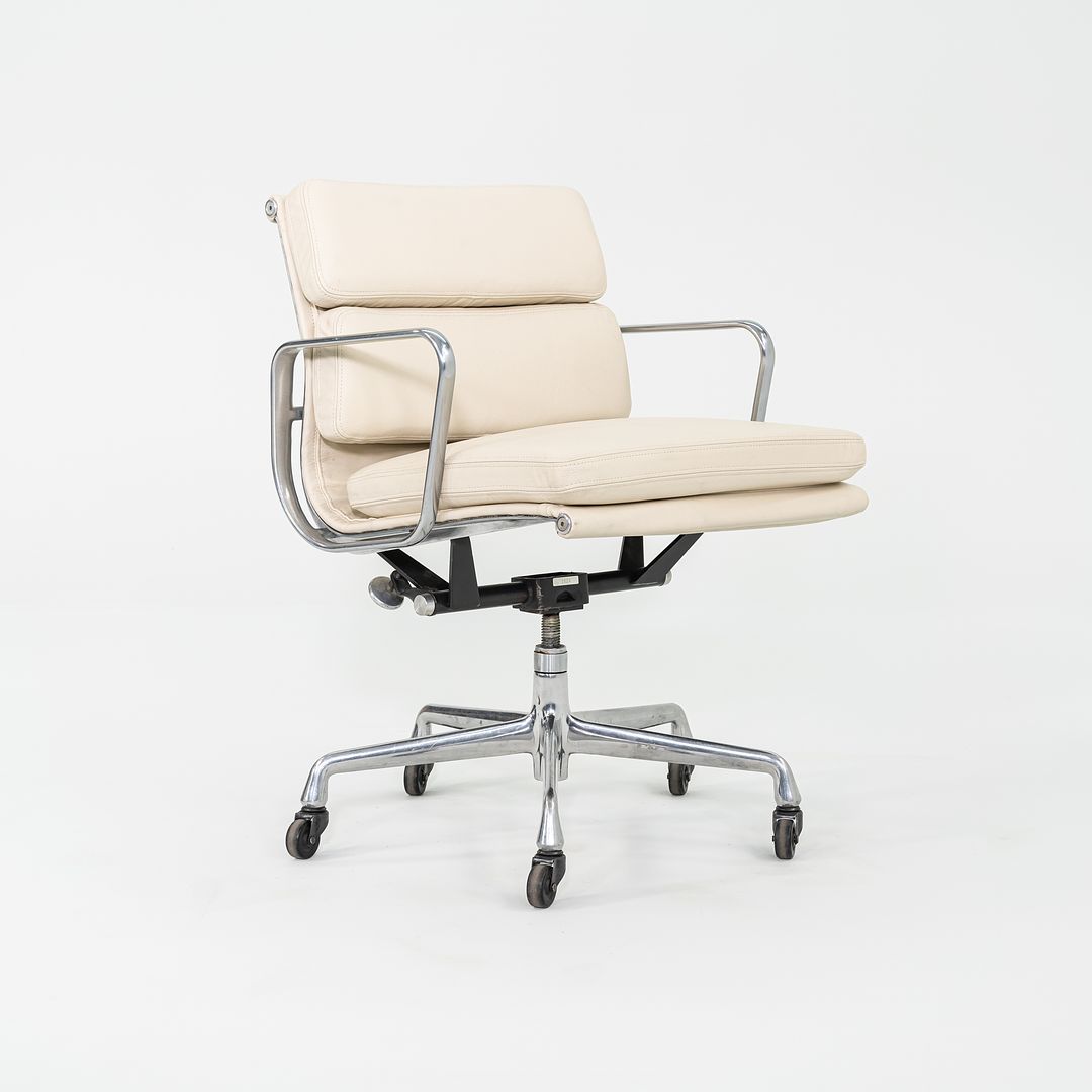 SOLD 2010s Herman Miller Eames Soft Pad Management Desk Chair in Cream Leather