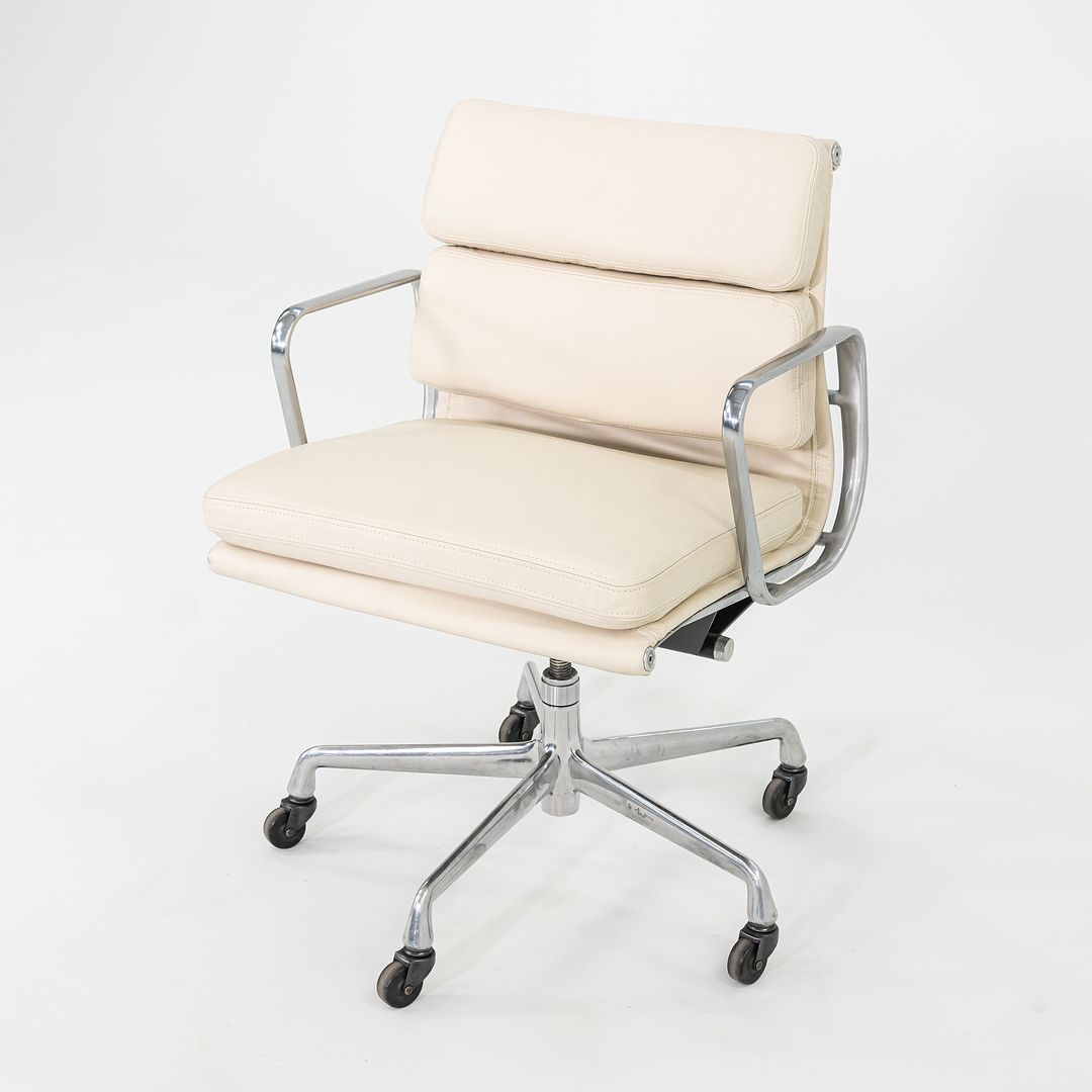 SOLD 2010s Herman Miller Eames Soft Pad Management Desk Chair in Cream Leather