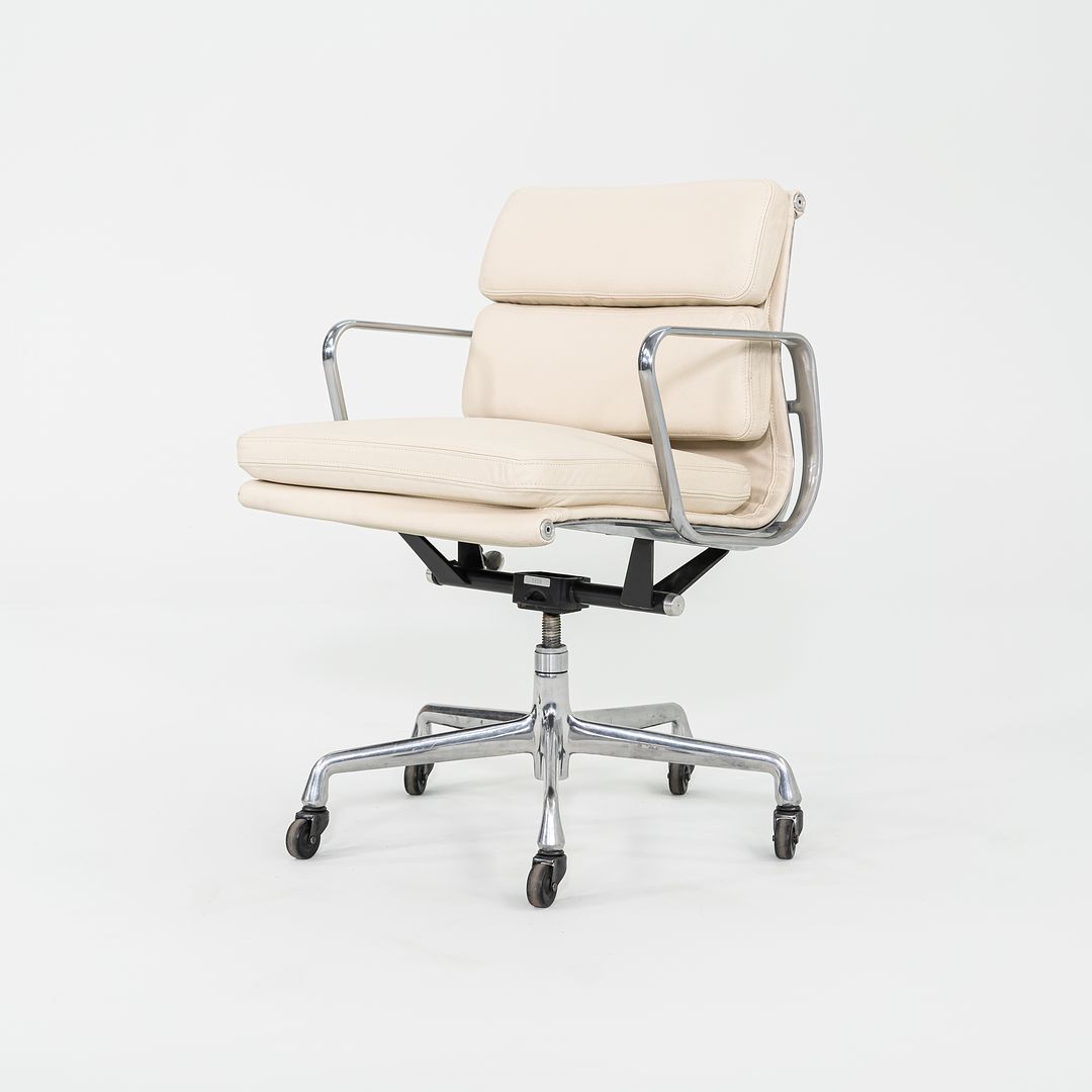 SOLD 2010s Herman Miller Eames Soft Pad Management Desk Chair in Cream Leather