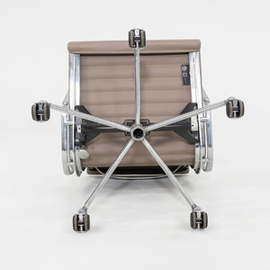 SOLD 2010s Herman Miller Eames Aluminum Management Desk Chair in Greige Leather