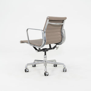 SOLD 2010s Herman Miller Eames Aluminum Management Desk Chair in Greige Leather